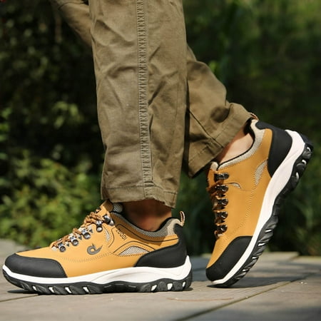 

Men Good Arch Support Easy To Put On Work Shoes Breathable And Light NonSlip Shoes Outdoors Comfy Sneakers Yellow 9.5