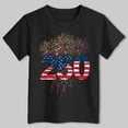 thumbnail image 2 of mgoYE 250th US Shirt 250 Year Birthday Independence Shirts for Boys Girls United States 250 Years Since 1776 2026 V Neck Tshirt 250th Anniversary USA Shirt(Black,3-4 Years), 2 of 5