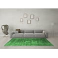 thumbnail image 3 of Ahgly Company Indoor Square Oriental Emerald Green Industrial Area Rugs, 3' Square, 3 of 4