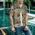 thumbnail image 6 of KLL Retro Excavator for Men's Baseball Shirts,Short Sleeve Casual Shirts Button Down Shirt for Men Beach Summer Wedding Shirt-4X-Large, 6 of 7