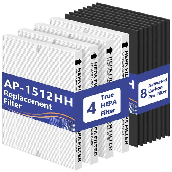 SAKEGDY AP-1512HH Ensemble de Filtres de Remplacement True HEPA, Compatible avec Purificateur d'Air Coway airmga AP-1512HH, AP-1512HH-FP, AP-1518R, AP-1519P, Pièce No 3304