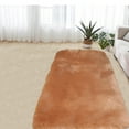 thumbnail image 5 of Fenull Thick Plush Carpet Khaki,Faux Rug for Bedroom Rug Shag Rug for Sofa Couch Seat Cushion Washable Fuzzy Runner Rug Thick Area Rug Floor Carpets for Bedside Living Room 1.6X5.9 Ft Rectangle, 5 of 7