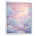 thumbnail image 2 of Designart "Charming Pinkish Gentle Landscape" Clouds Floater Framed Canvas Prints, 2 of 5