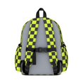 thumbnail image 3 of Yellow and Black Checkered Pattern Backpack for School, Cute School Bag with Adjustable Shoulder Straps and Padded Back, 13.4"x11"x4.7", 3 of 5