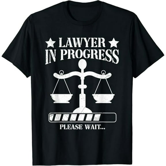 Funny Lawyer In Progress Law School Student Graduation Party T-Shirt