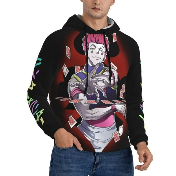 Unisex Hunter X Hunte Hisoka Pullover Hoodies 3D Print Novelty Sweatshirts Hoodie with Pocket for Men Women