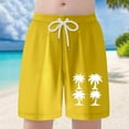 thumbnail image 2 of Gyexs Boys Swim Trunks Size 6-7 Quick Drying Beach Board Shorts Kids Floral Print Swim Trunk Swimsuit Hawaiian Beach Shorts Swim Shorts Z03-Yellow, 2 of 5