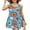 Blue Floral, variant on Charmo U Neck Tank Dress for Womens Racerback Flowy Summer Casual T Shirt Dresses