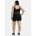 thumbnail image 4 of Athletic Works Women's and Women's Plus ButterCore Tipped Tennis Romper, Sizes XS-4X, 4 of 4