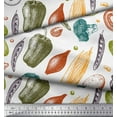 thumbnail image 2 of Soimoi White Cotton Duck Fabric Mixed Vegetable Print Fabric by Yard 56 Inch Wide, 2 of 3