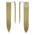 thumbnail image 2 of SHCKE Straight Hair Ponytail Extension 20"/28" Long Wrap Around Ponytail Drawstring Ponytail Clip in Synthetic Ponytail Extension for Women - Sandy Blonde Mix Bleach Blonde, 2 of 6