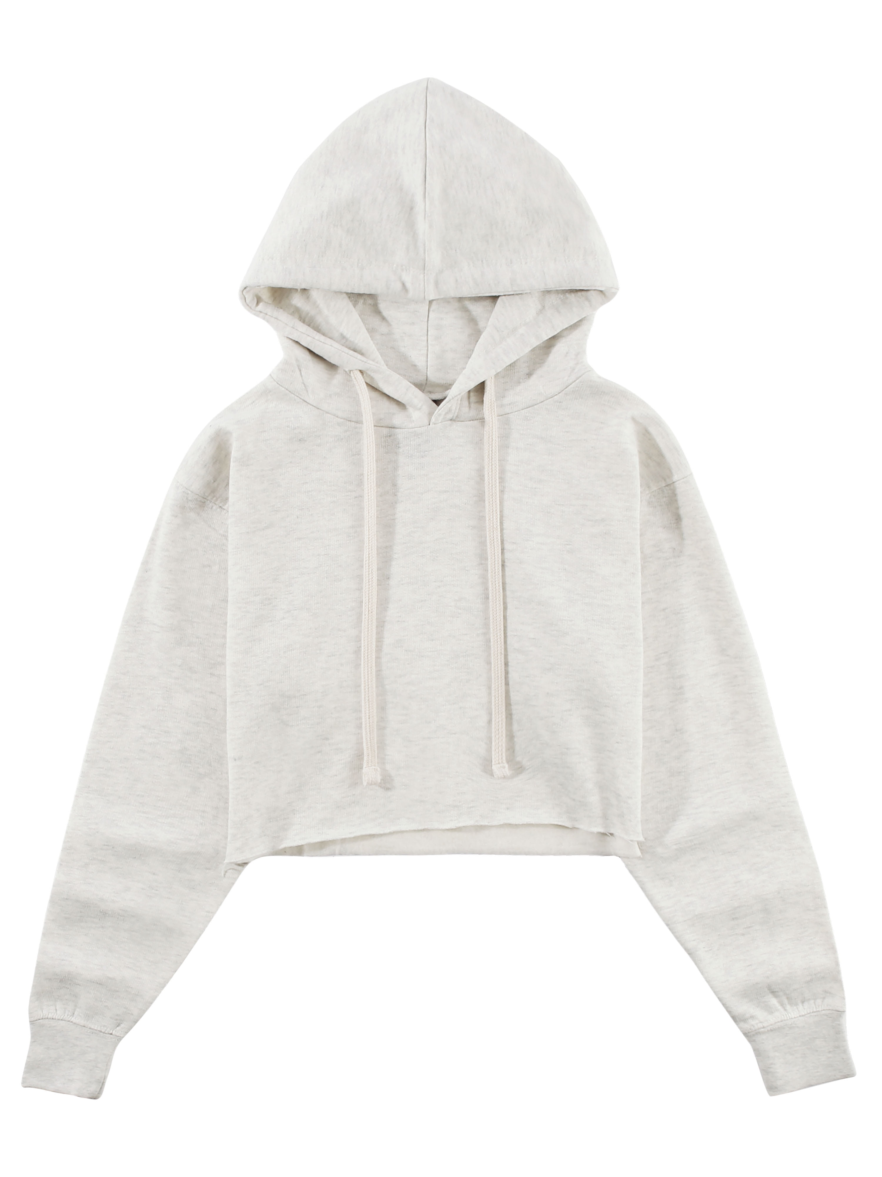 Ma Croix Womens Cropped Hoodie Casual Pullover Sweatshirt