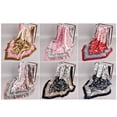 thumbnail image 4 of Women Scarf Satin Printed Square Colorful Soft Lightweight Head Wrap Hair Scarf, 4 of 8