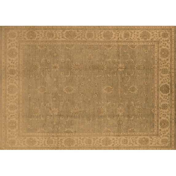Ahgly Company Indoor Rectangle Oriental Brown Traditional Area Rugs, 7' x 10'