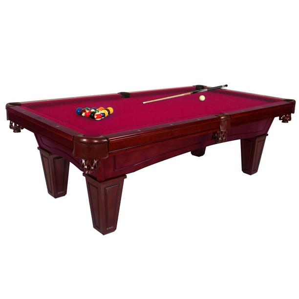 Harvil Toscana Black Cherry Slate Pool Table 8Foot with Red Felt
