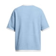 thumbnail image 7 of Dwelliawo Mens Polo Shirts Short Sleeve Golf Solid Color Waffle Shirt Collared Big and Tall Comfort Tops Heavyweight Quarter Zip Up Henley Shirts Sky Blue XL, 7 of 7