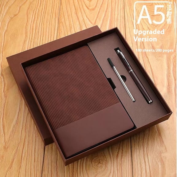 brown Lined Journal Notebooks for Women, 200 Pages, Hardcover, 80gsm Paper, A5 Journaling Notebooks, Perfect for Work School Home