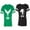 Men Green / Women Black, variant on King Queen Eagle White Matching Couple Cotton Jerseys (Men Green / Women Black) (Men S / Women S)