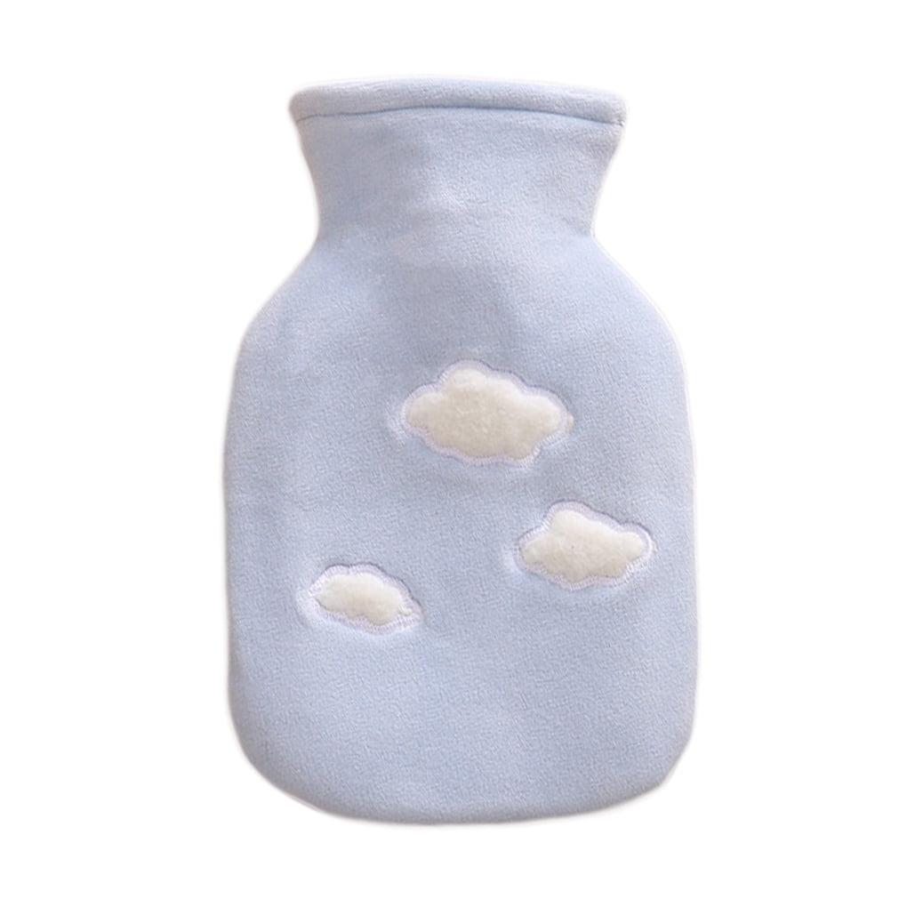Cloud Warm Water Bag Thick Plush Hot Water Bottle Hand Warmer Large 500ML Student Portable Water-filled Heater