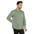 thumbnail image 3 of Bestman Long Sleeve Cotton Flex Shirt For Mens Button Down W/ Patch Pocket Office Wear, 3 of 7