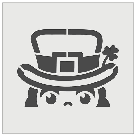 Peeking Leprechaun Saint Patrick's Day DIY Cookie Wall Craft Stencil - 5.5 Inch