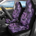 thumbnail image 2 of XYZCANDO Car Seat Covers Polyester Front Seat Cover Car Front Seat Cover Set Soft All Seasons Use SUV Sedan, Purple Bat Swirl, 2 of 10