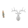 thumbnail image 1 of Escultura de pared de María con ciervo, figura de resina, obra de arte decorativa, coleccionable, para oficina o hogar, escritorio, estilo b, 1 of 8