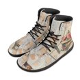thumbnail image 6 of Wismoutput Rose and Books PU Leather Barefoot Shoes for Ladies Girls High-Top Fashionable Easy to Maintain Size 6-13.5, 6 of 7