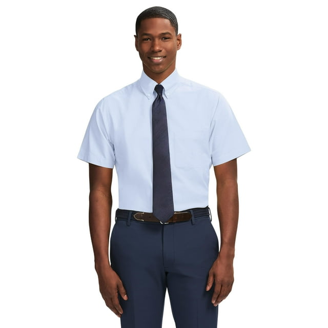 Vestido Oxford de manga corta Shirt IZOD para hombre, corte regular