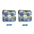 thumbnail image 2 of Quilted Laptop Sleeve for 13-16 Inch Laptops Protective Laptop Case Cover Lightweight Travel & Office Essentials Blue and Green Roses Pattern, 2 of 8