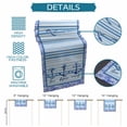 thumbnail image 6 of Ocean Archor Table Runner 90 Inches, Summer Rustic Nautical Coastal Beach Blue Stripes Bed Runner Dresser Scarves Tabletop for Indoor Outdoor Parties/Ceremony/Banquet, 13" x 90", 6 of 9