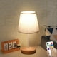 thumbnail image 1 of Lámpara de escritorio LED de madera maciza, lámpara de lectura de estudio de tela estable, adecuada para decoración del hogar, luz de noche cálida lisa de lino, iluminación interior, lámpara de lectur, 1 of 6