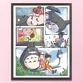 thumbnail image 3 of Cuadros Decorativos Bordado completo Hilo de algodón ecológico 16CT Impreso Totoro Kit de punto de cruz (AEE-090) Wdftyju  de costura negro 4 estilos, 3 of 9