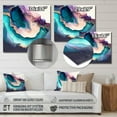 thumbnail image 4 of DESIGN ART Designart "Blue Purple Abstract Geode I" Abstract Marble Metal Wall Art 29 in. wide x 29 in. high, 4 of 5