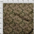 thumbnail image 3 of oneOone Cotton Cambric Dark Olive Green Fabric Asian Batik Floral Sewing Craft Projects Fabric Prints By Yard 42 Inch Wide, 3 of 4
