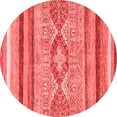 thumbnail image 1 of Ahgly Company Indoor Round Abstract Red Modern Area Rugs, 8' Round, 1 of 4