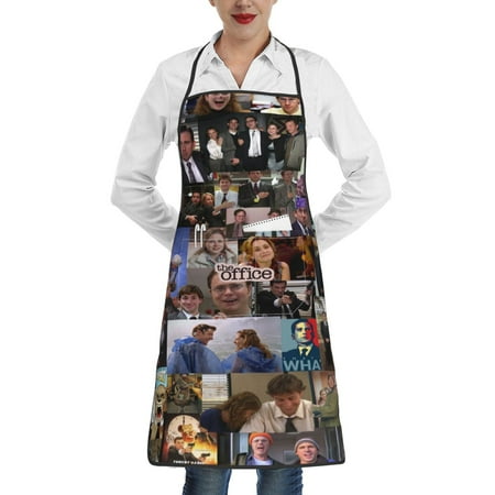 

Office TV Show Cooking Aprons Grilling Bbq Kitchen Apron Bib Water Resistant With Pockets For Chef