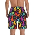 thumbnail image 3 of Naloa Colorful Cats Men's Beach Shorts, Surfing shorts, Swim trunks, Quick Dry Swim Trunks for Surfing Beach Fun - XX-Large, 3 of 9