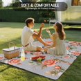 thumbnail image 3 of Red Rose Outdoor Rug 5x8 Ft - Reversible Patio Rug Outdoor Camping Rugs, Farmhouse Romantic Botanical Floral Vines Washable Indoor Outdoor Area Rugs, Non-Slip Outdoor Carpet Runner for Deck/Porch, 3 of 7