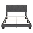 thumbnail image 2 of Boyd Sleep Aberdeen Linen Upholstered Twin Platform Bed Frame, Black Charcoal, 2 of 7