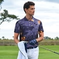 thumbnail image 3 of Yiaed Mystery House Halloween NightPrint Men's Short Sleeve Polo Shirt,Golf Polo for Men Three-Button Golf Shirt Athletic Casual Collared T-Shirt- 4X-Large, 3 of 7