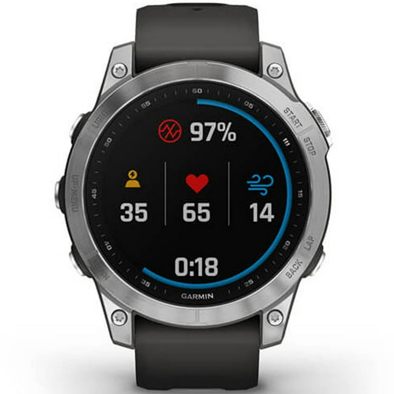 Garmin 010-02540-00 Fenix 7 Smartwatch Silver with Graphite Band