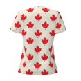 thumbnail image 4 of Naloa Happy Canada Day Print T-Shirts Short Sleeve V Neck Tees for Women Fashion Tops Trendy Lightweight Soft Casual Summer Outfits Clothes, 4 of 5