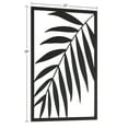 thumbnail image 5 of Kate and Laurel Malak Modern Leaf Metal Plaque, 22 x 28, Black, Industrial Metalwork Tropical Art for Wall Decor, 5 of 7
