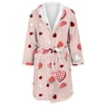 thumbnail image 4 of MEICHEN Plush Robes for Women Casual and Comfortable Long Sleeved Colorful Printed Ladies' Bathrobe Womens Robes, 4 of 5