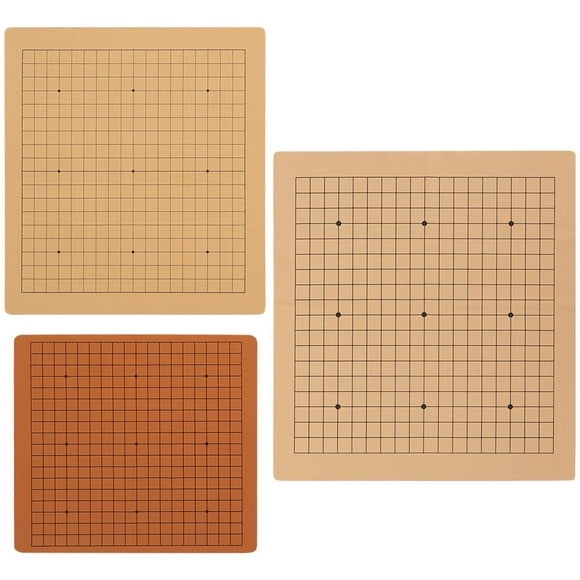LEEYNEER 3Pcs Go Game Board Set Improvement for Children and Adults 19.7X17.7X0.08in