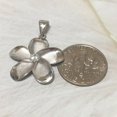 thumbnail image 4 of Beautiful Hawaiian Plumeria Necklace and Earring, Sterling Silver Plumeria Flower CZ Pendant, N2031S Birthday Valentine Wife Mom Gift, 4 of 9