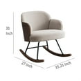 thumbnail image 5 of Perry Accent Rocking Chair, Modern Walnut Brown Bentwood, Beige Boucle, 5 of 5