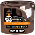 thumbnail image 1 of Lona Ultra Resistente Xpose Safety 20' x 30' Marrón/Blanco 20 Mil, 1 of 8