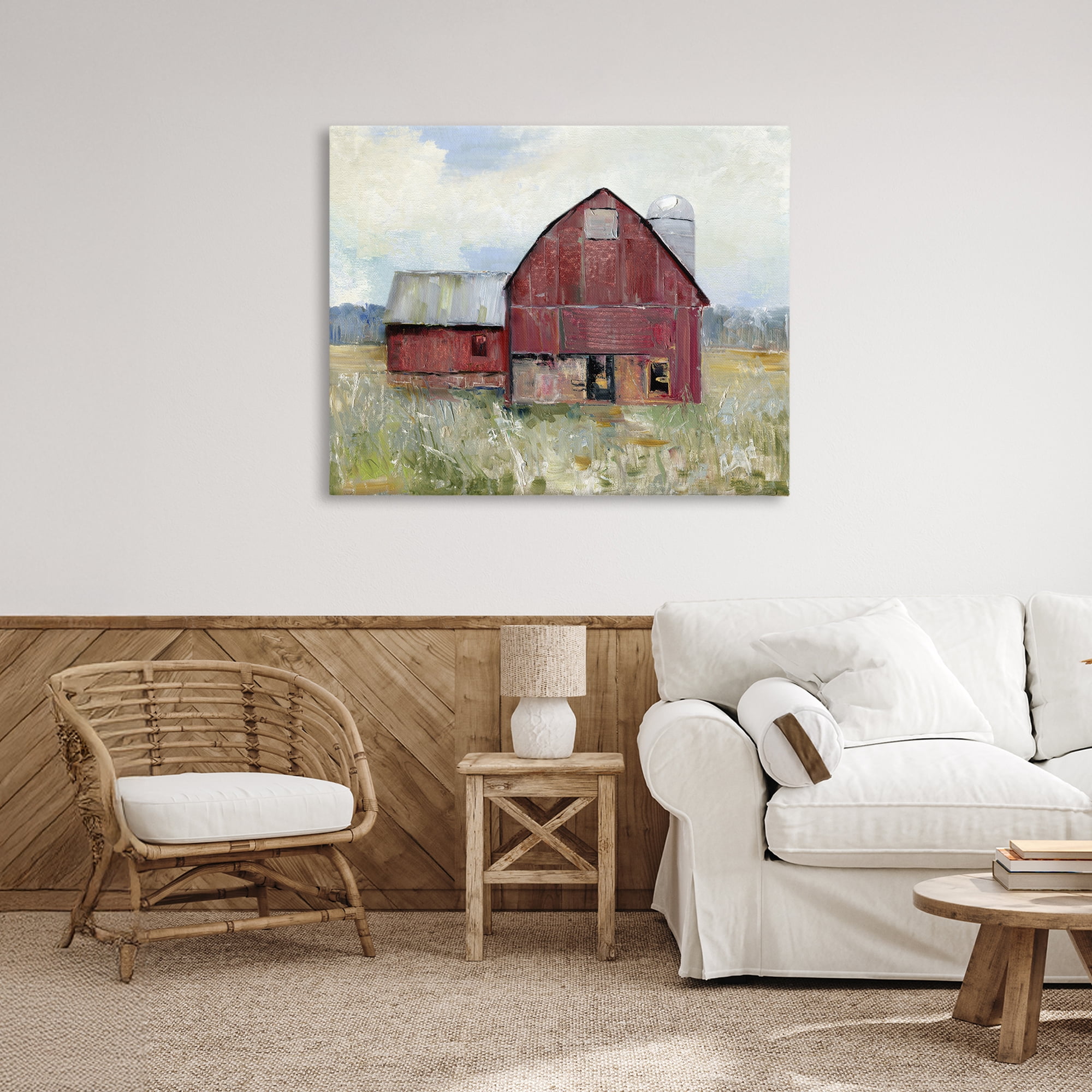 Stupell Industries Red Rugged Barn Canvas Wall Art, design by Sally Swatland